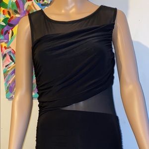 Women’s black/sheer cocktail dress Large